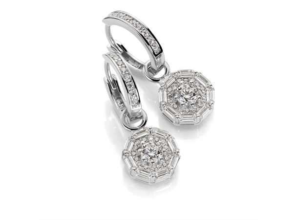 STARLIGHT earrings Rhodinert sølv med zirkonia stener