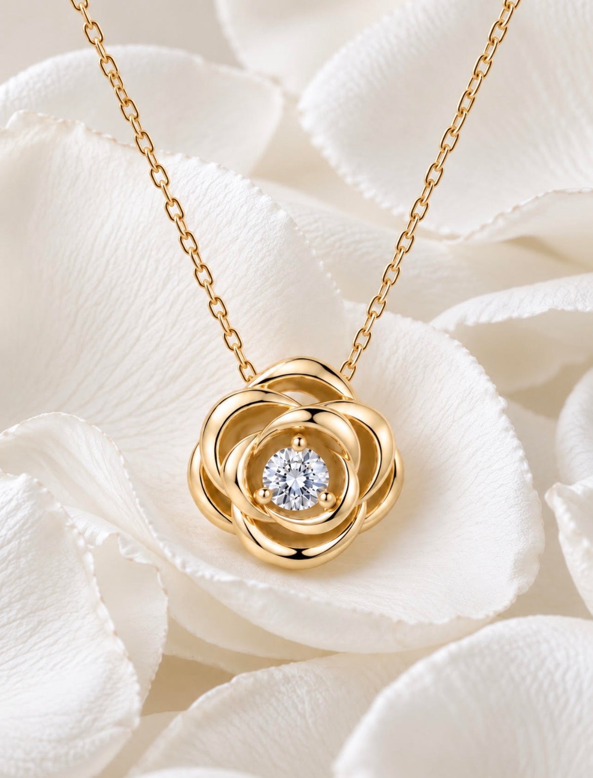 The Rose Necklace Gold