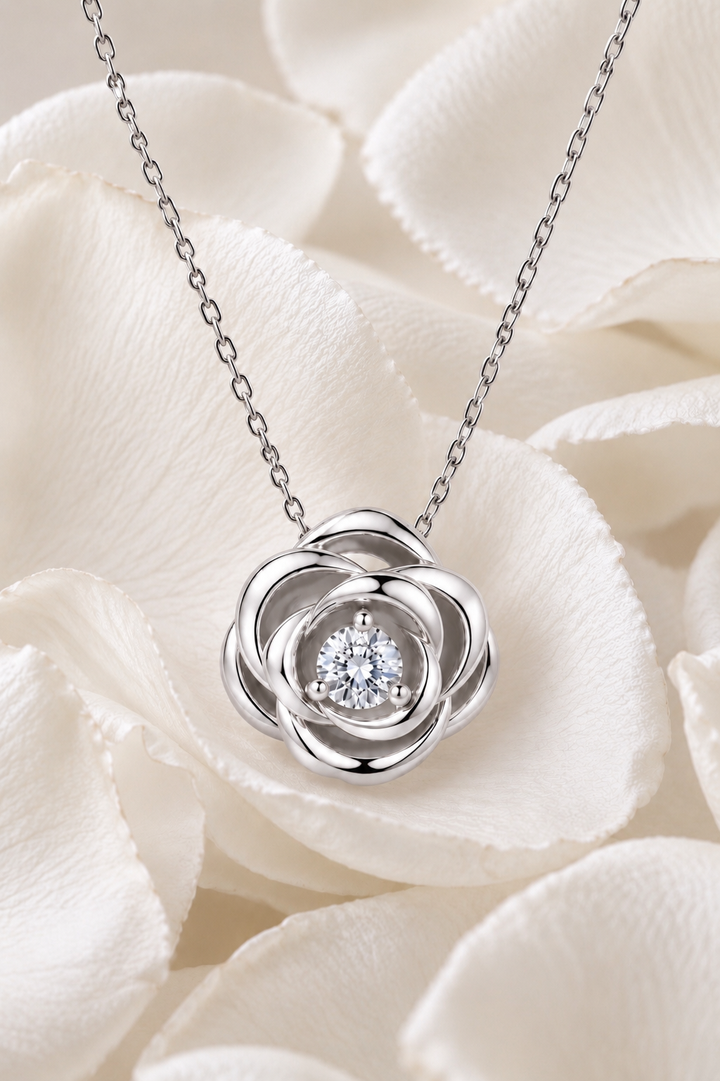 The Rose Necklace Silver