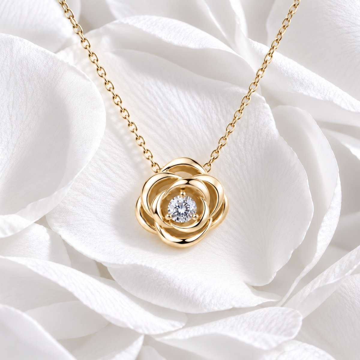 The Rose Necklace Gold